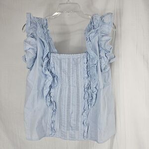 RESET by JaneEsther TopIn Baby Blue Women's Size Medium Rayon JT1074